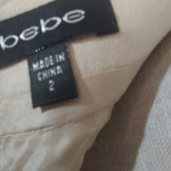 Bebe Skirt +Top Set, Jeweled, Warm Beige, Asymmetrical Hem, open back, S - Picture 5 of 13